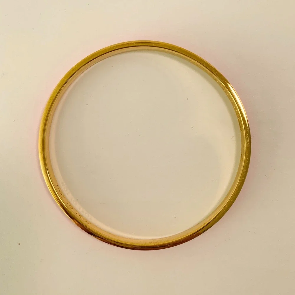 Kate Spade "Hot to Trot" Pink Gold Skinny Bangle Bracelet Idiom - Picture 11 of 13